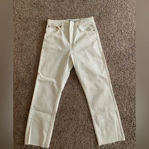 NWT white straight leg zara jeans